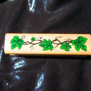 Ivy Rubber Stamp Wood Mounted